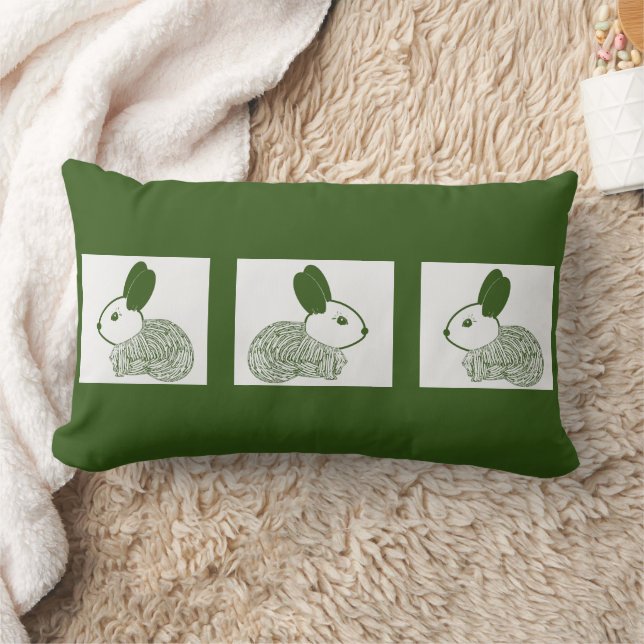 Cojín Lumbar Tres conejitos adorables (Manta)