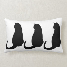 Cojín Lumbar Tres gatos negros