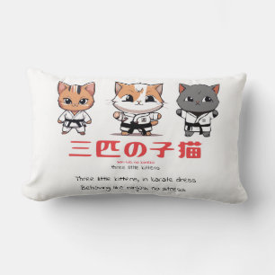 Cojín Lumbar Tres Pequeños Gatitos Ninja