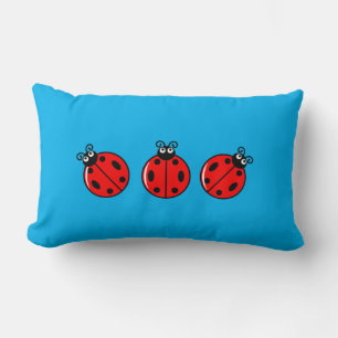 Cojín Lumbar Tres pequeños Ladybugs - Pillow Lumbar 13" x 21"