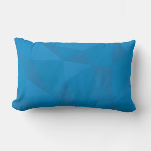 Cojín Lumbar Triángulos azules, modernos, frescos, modernos y f