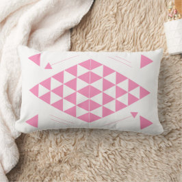 Cojín Lumbar Triángulos geométricos rosados