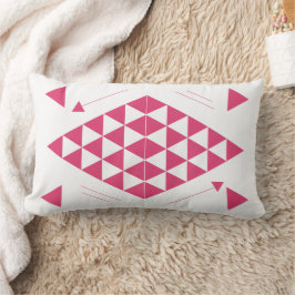 Cojín Lumbar Triángulos geométricos rosados