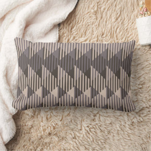 Cojín Lumbar Triángulos geométricos y rayas
