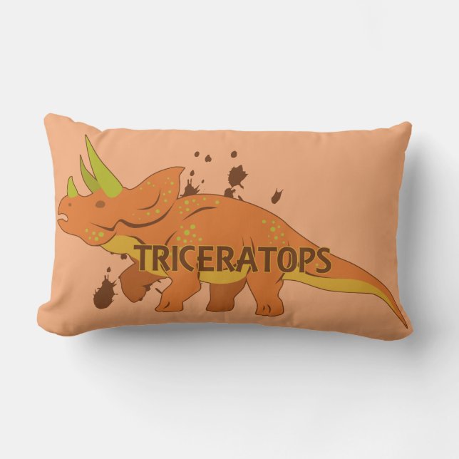 Cojín Lumbar Triceratops (Anverso)