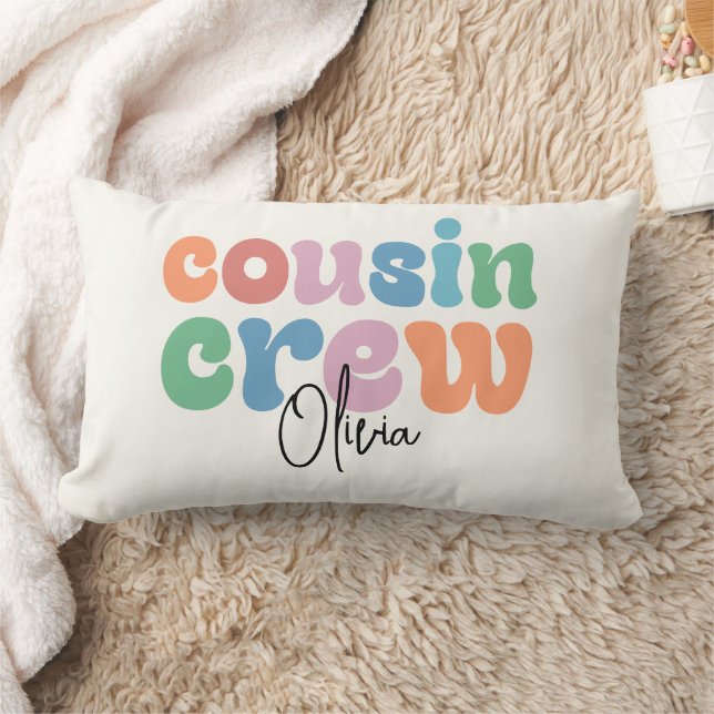 Cojín Lumbar Tripulación de primos genial personalizada (Manta)