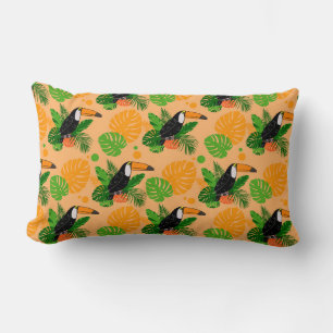 Cojín Lumbar Trópico Toucan Bird Seamless Pattern