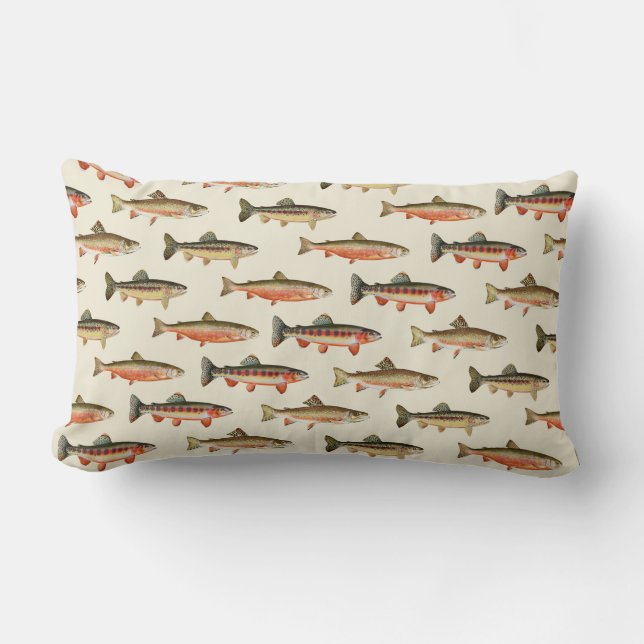 Cojín Lumbar Trout Galore Cream (Anverso)
