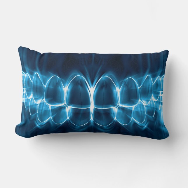 Cojín Lumbar Tuerca azul brillante Bite Dentista Pillow (Anverso)