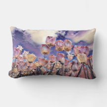 Tulipanes rosados y naranjas morados