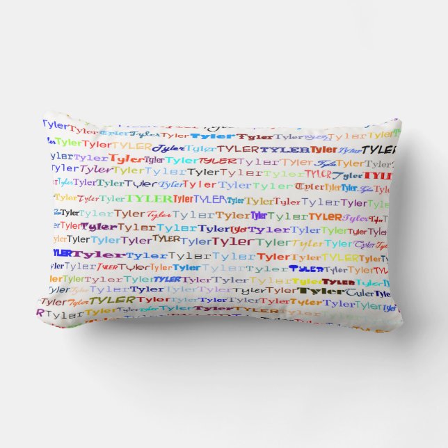 Cojín Lumbar Tyler Text Design II Lumbar Pillow (Anverso)