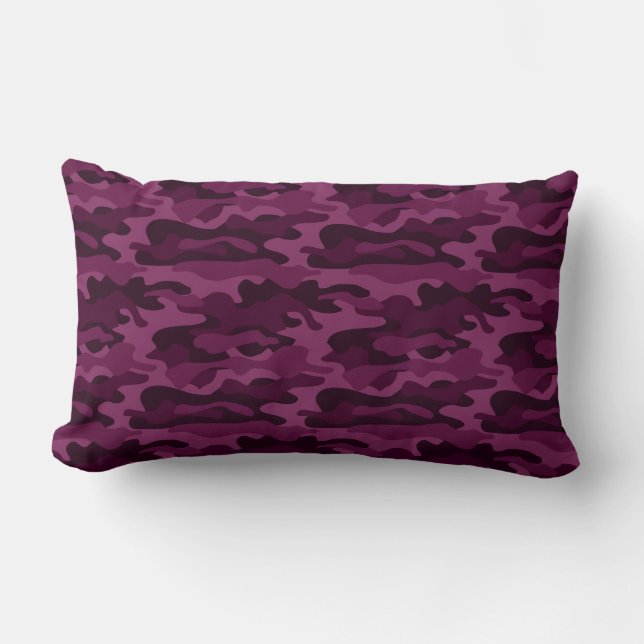 Cojín Lumbar Tyrian Purple Monocolor Camo (Anverso)