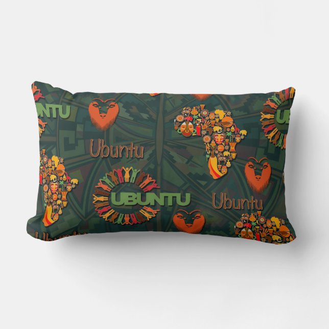 Cojín Lumbar Ubuntu - Lo soy porque lo somos. (Anverso)