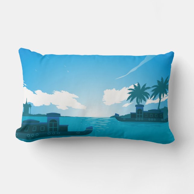 Cojín Lumbar Un barco en el mar-18530 (Anverso)