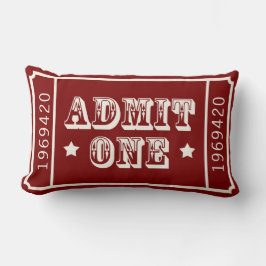 Cojín Lumbar Un caprichoso billete de teatro de circo admite un