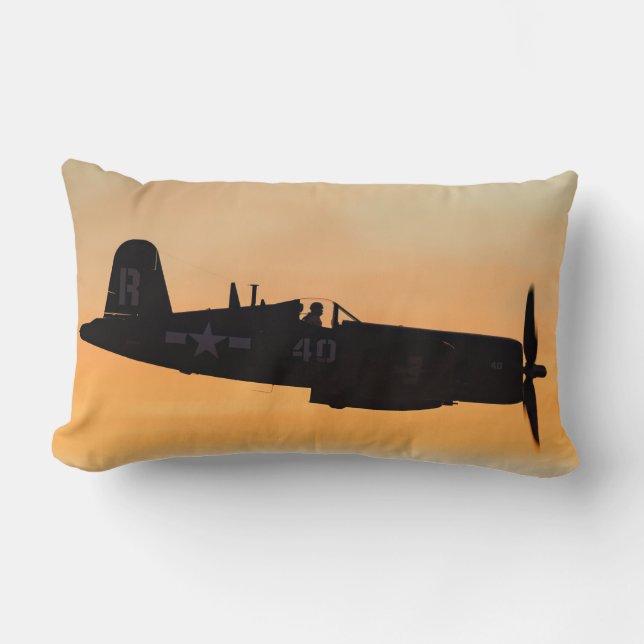 Cojín Lumbar Un caza Vought F4U Corsair (Anverso)