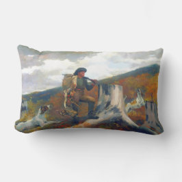 Cojín Lumbar Un cazador y perros Winslow Homer Circa 1891