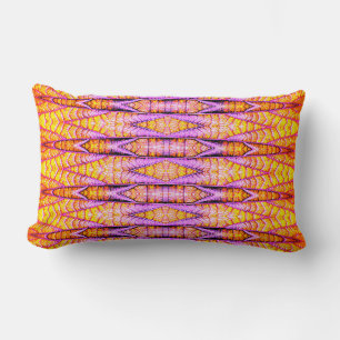 Cojín Lumbar Un elegante diseño de tela multicolor
