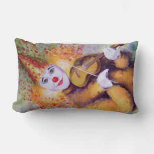 Cojín Lumbar Un payaso dulce tocando el violín