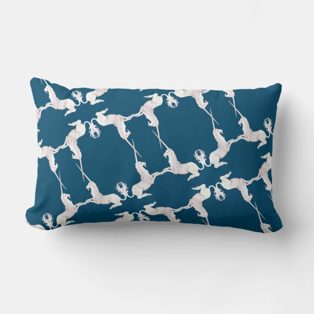 Cojín Lumbar Unicorn – Einhorn – Unicorns – Einhörner (Anverso)