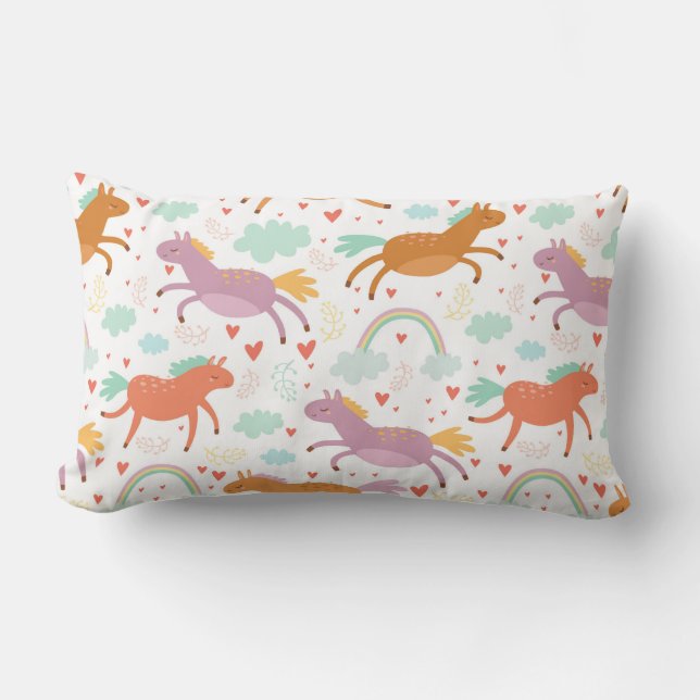Cojín Lumbar Unicornios (Anverso)