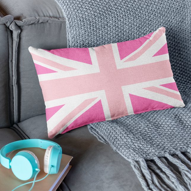 Cojín Lumbar Union Jack rosa caliente (Subido por el creador)