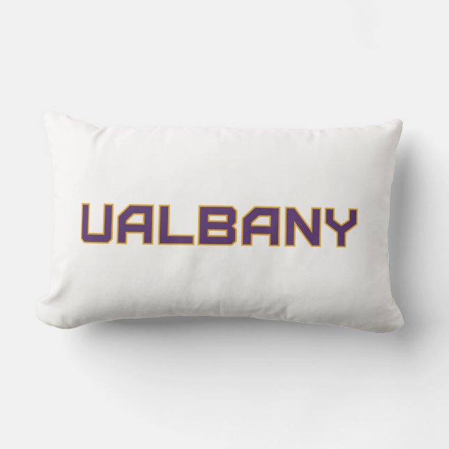Cojín Lumbar Universidad de Albany Wordmark (Anverso)