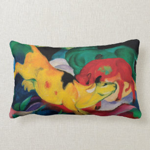 Cojín Lumbar Vaca amarilla de Franz Marc