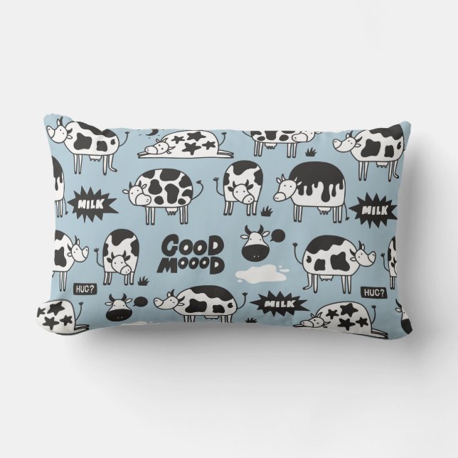 Cojín Lumbar Vaca y leche (Anverso)