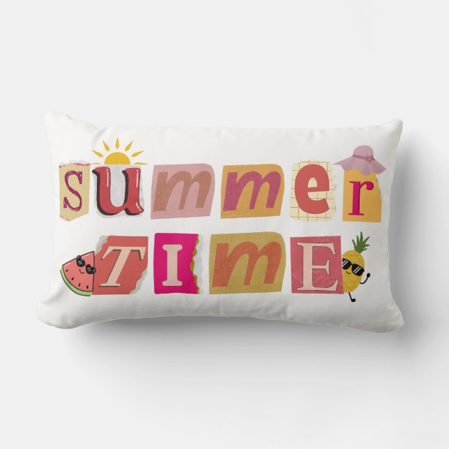 Cojín Lumbar Vacaciones puntuales de verano únicas (Anverso)