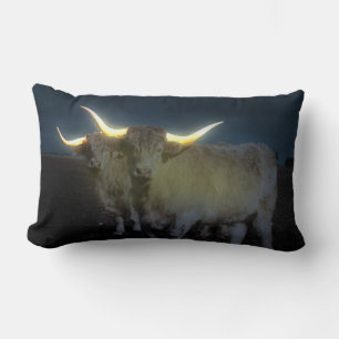 Cojín Lumbar Vacas De Las Tierras Altas Rebosando En El Cushión
