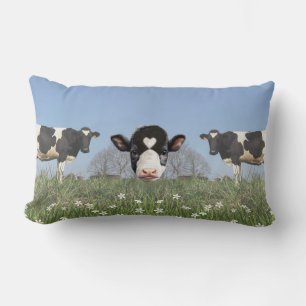 Cojín Lumbar Vacas del país y cara de vaca personalizable