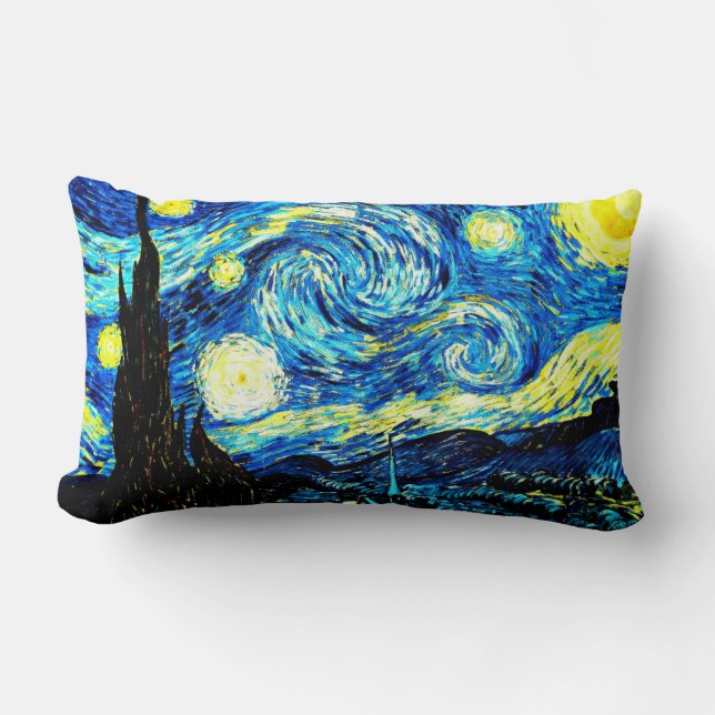 Cojín Lumbar Van Gogh: Noche estrellada (Anverso)