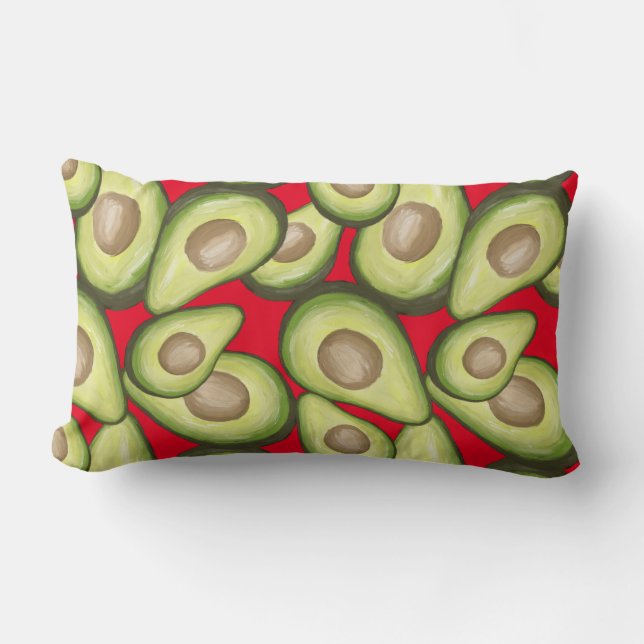 Cojín Lumbar Vegan Avacados Fresco Gourmet (Anverso)