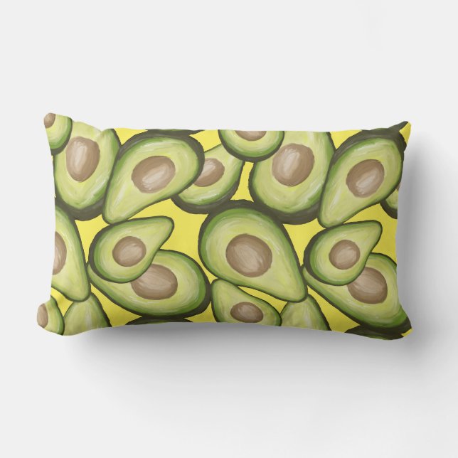 Cojín Lumbar Vegan Avacados Fresco Gourmet (Anverso)