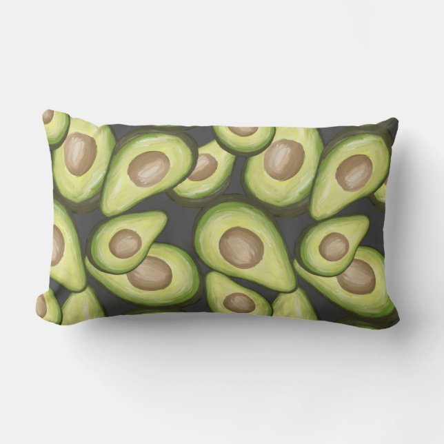 Cojín Lumbar Vegan Avacados Fresco Gourmet (Anverso)