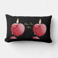 vela roja ardiente con el corazón en forma de llam
