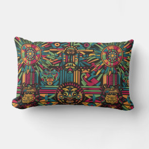 Cojín Lumbar Velvet Verde azulado de lujo "Eclipsed Suns and Py