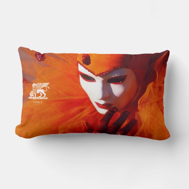 Cojín Lumbar Venecia, Italia (IT) - traje anaranjado del (Anverso)