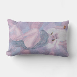 Cojín Lumbar Venus, diosa, acuarela, amor, fantasía, arte