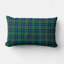 Cojín Lumbar Verde brillante y azul Dundas Clan Escocia Plata