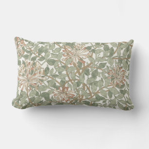 Cojín Lumbar Verde Suave Vintage William Morris Honeysuckle