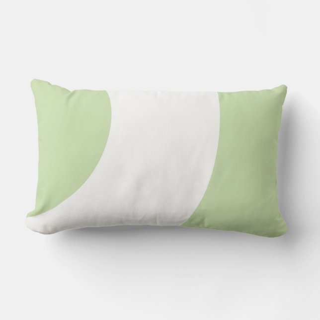 Cojín Lumbar Verde y blanco magnífico (Anverso)