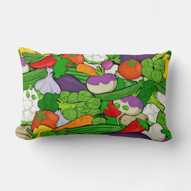 Cojín Lumbar Verduras mezcladas (Anverso)