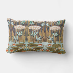Cojín Lumbar Verneuil Dragonfly Water Lily Art Nouveau: Vintage