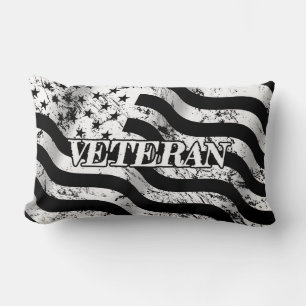 Cojín Lumbar Veterano de los Estados Unidos - cosecha blanca