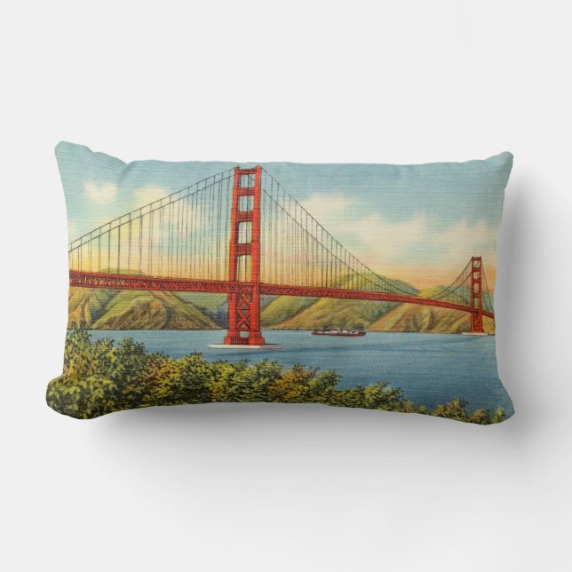 Cojín Lumbar Viaje de San Francisco de puente Golden Gate del (Anverso)