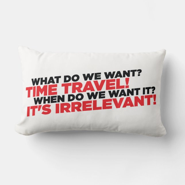 Cojín Lumbar Viaje del tiempo (Anverso)