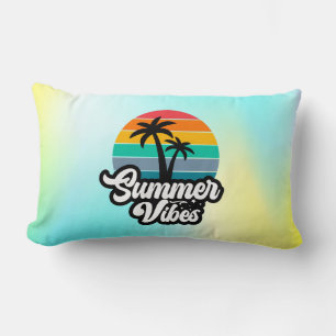 Cojín Lumbar Vibraciones de Verano con Diseño de Palmeras