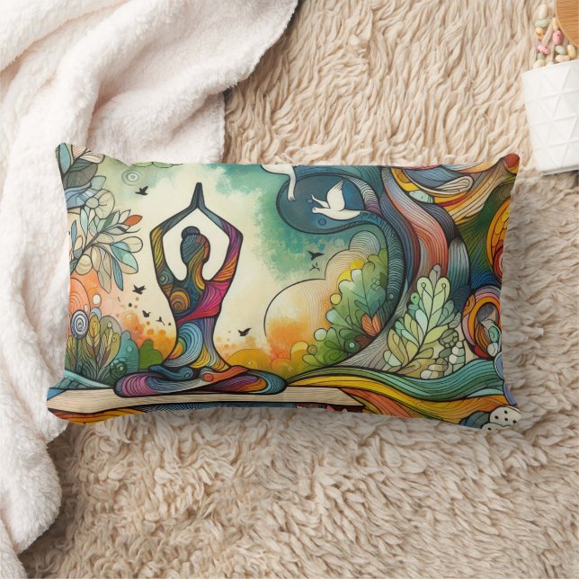 Cojín Lumbar Vibrante serenidad de yoga (Manta)